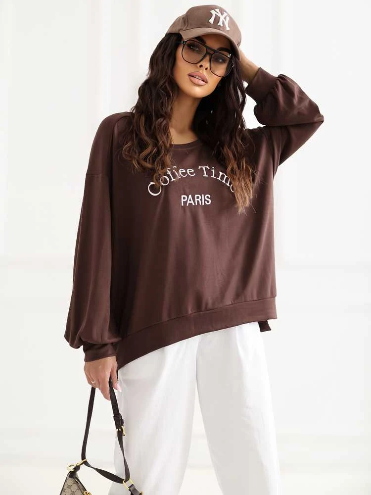 Rue Paris Bluza-RV-BL-A1220.11-ciemny ruda