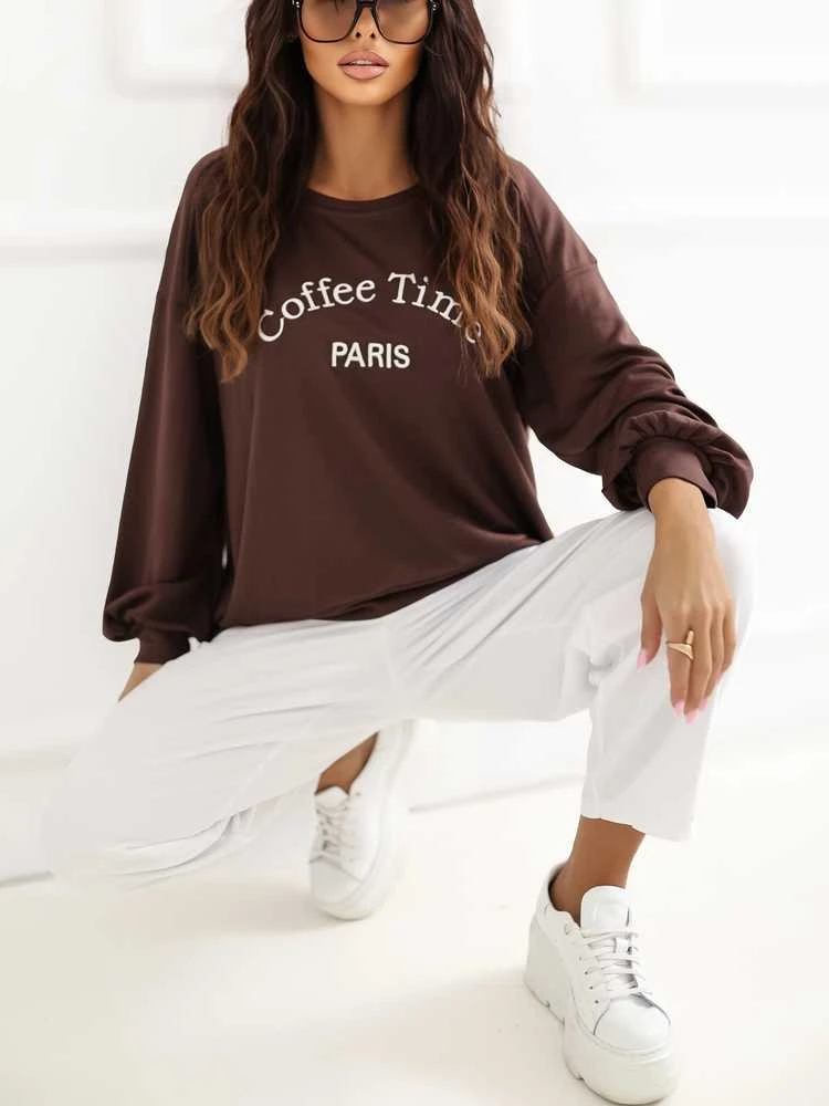 Rue Paris Bluza-RV-BL-A1220.11-ciemny ruda