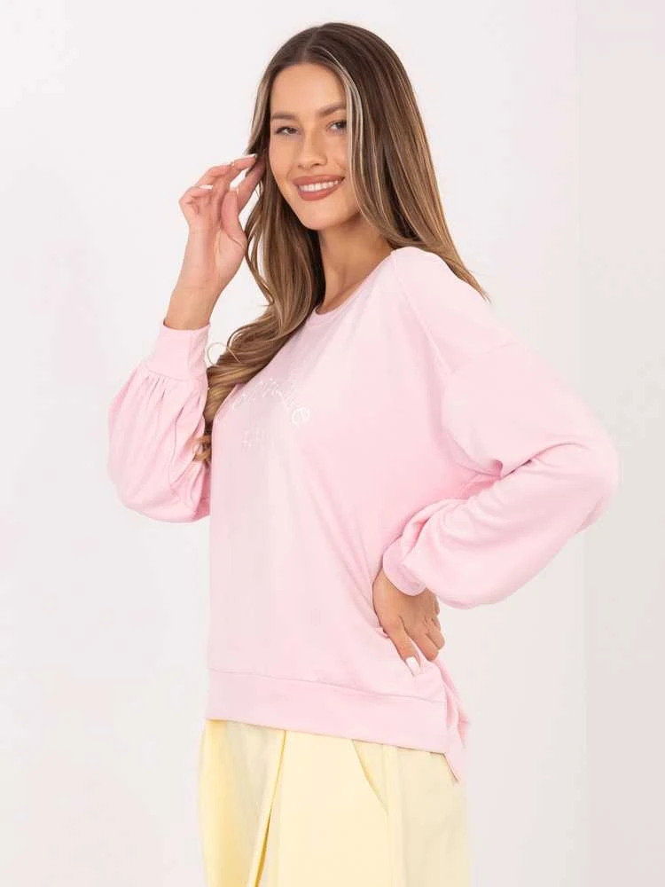 Rue Paris Bluza-RV-BL-A1220.11-jasny rožinė