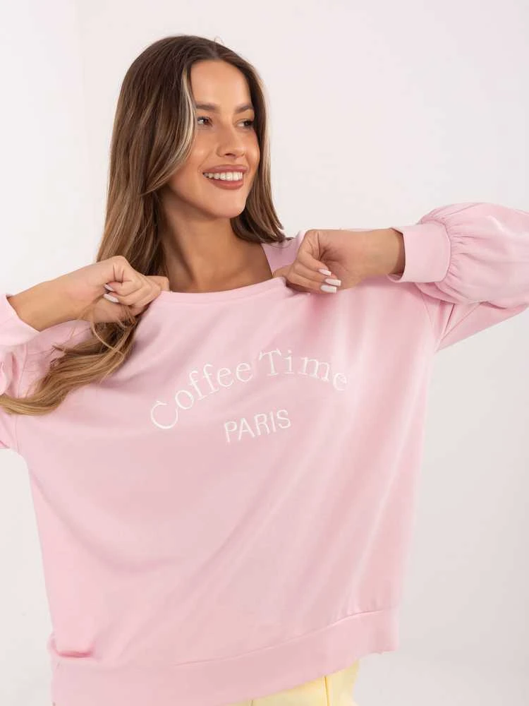 Rue Paris Bluza-RV-BL-A1220.11-jasny rožinė