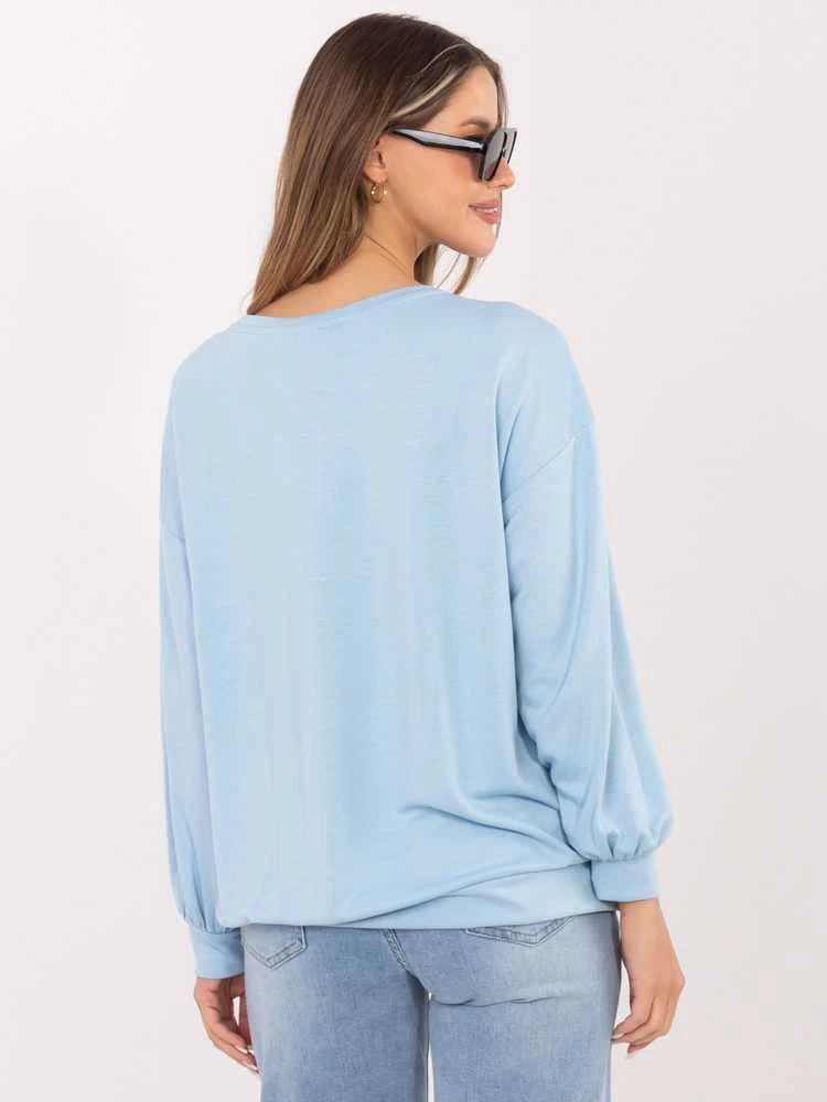 Rue Paris Bluza-RV-BL-A1220.11-šviesiai mėlyna