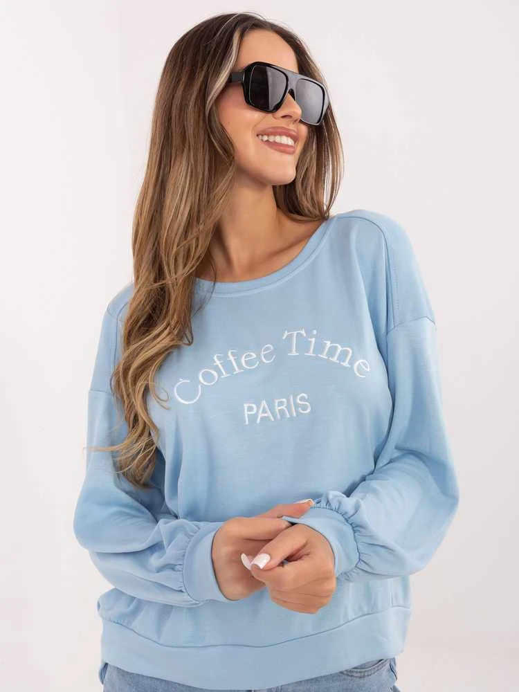 Rue Paris Bluza-RV-BL-A1220.11-šviesiai mėlyna