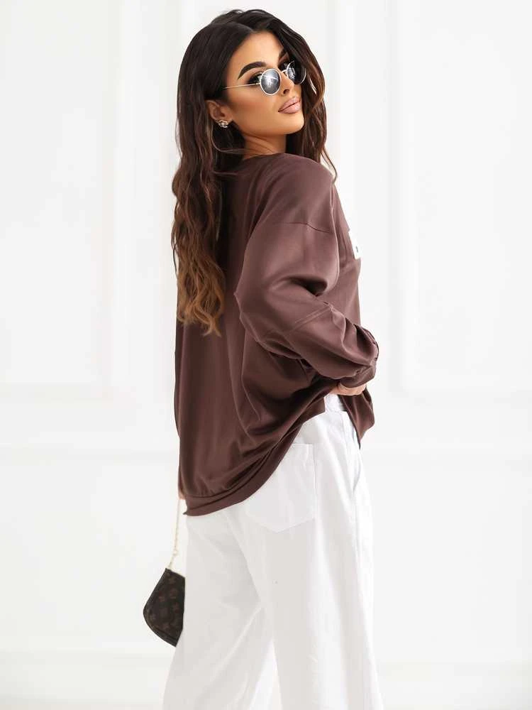 Rue Paris Bluza-RV-BL-A1221.13-ciemny ruda