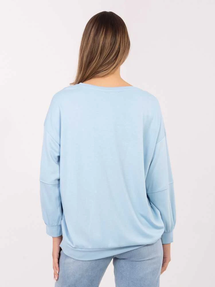 Rue Paris Bluza-RV-BL-A1221.13-šviesiai mėlyna
