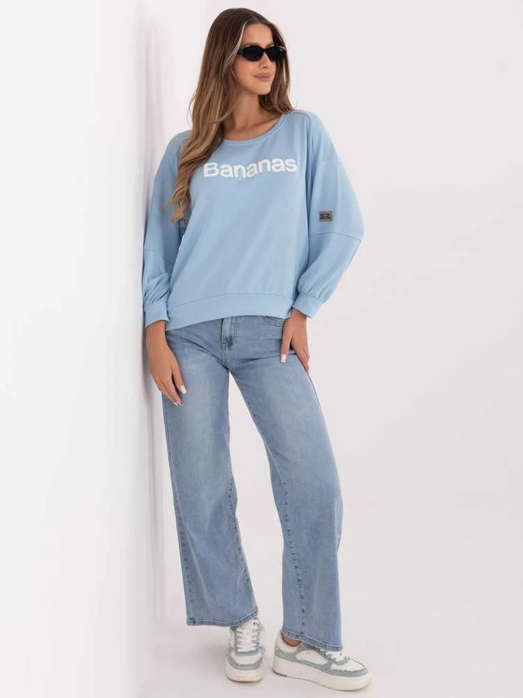 Rue Paris Bluza-RV-BL-A1221.13-šviesiai mėlyna