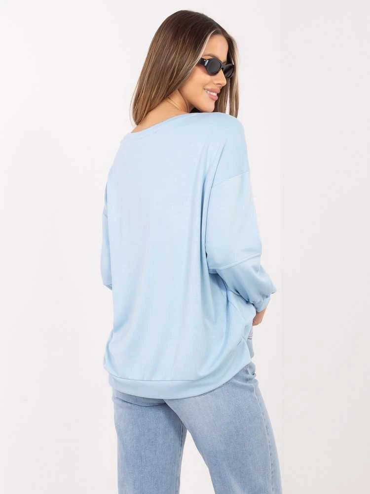 Rue Paris Bluza-RV-BL-A1221.13-šviesiai mėlyna