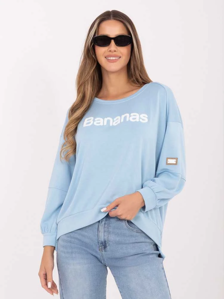 Rue Paris Bluza-RV-BL-A1221.13-šviesiai mėlyna