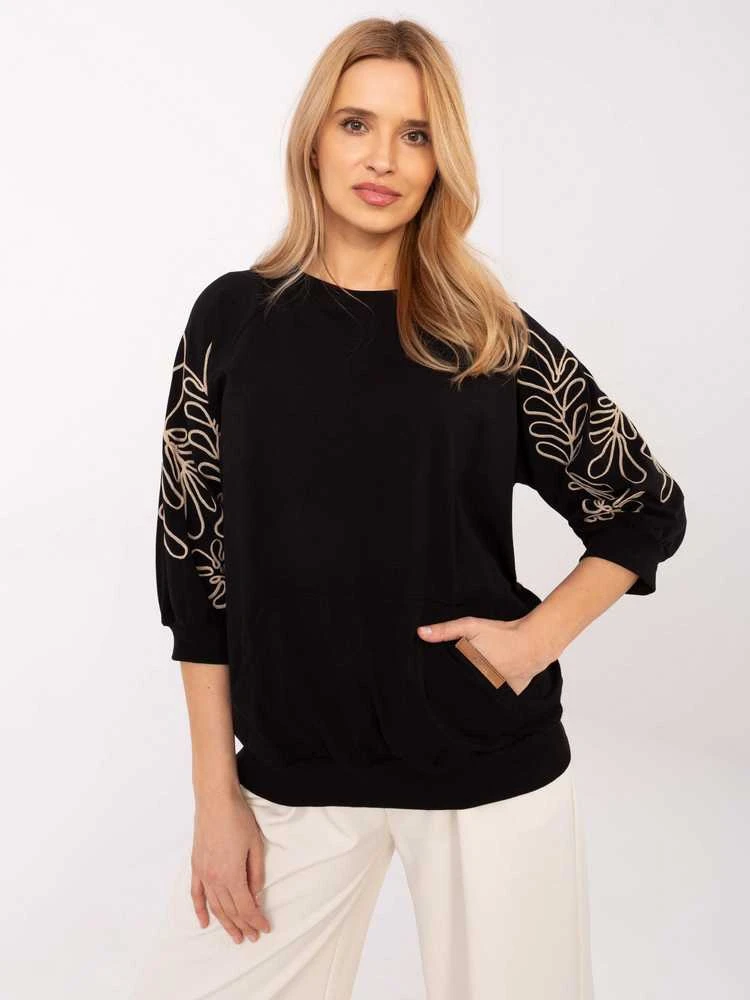 Rue Paris Bluza-RV-BL-A367-1.18P-juoda