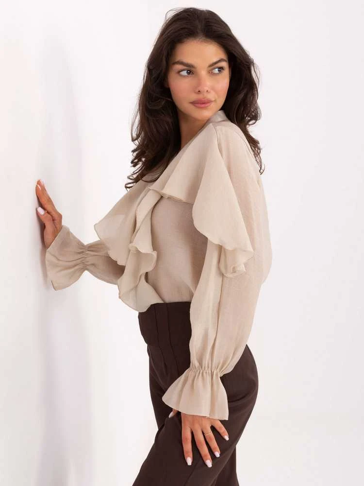 Rue Paris Bluzka-MI-BZ-27427.96-smėlio spalva