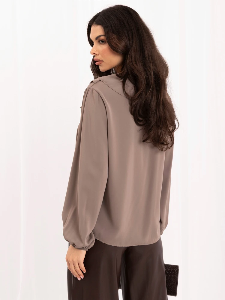 Rue Paris Bluzka-MI-BZ-3261.23-ciemny bezowy