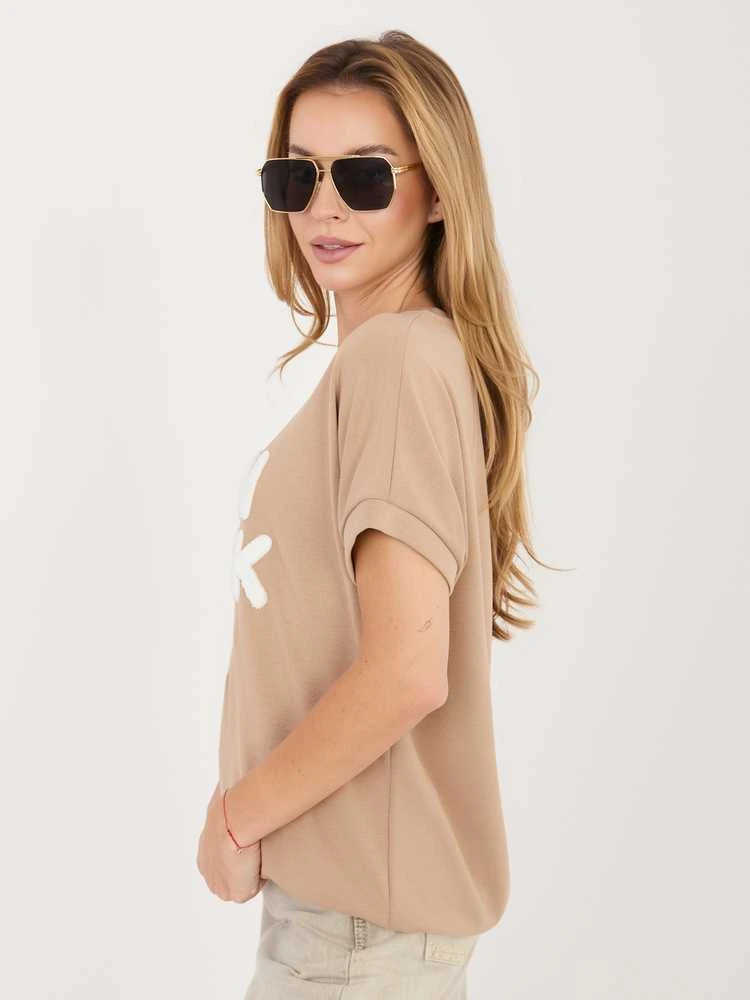 Rue Paris Bluzka-RV-BZ-A1262.00-ciemny bezowy