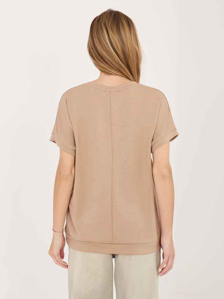 Rue Paris Bluzka-RV-BZ-A1262.00-ciemny bezowy