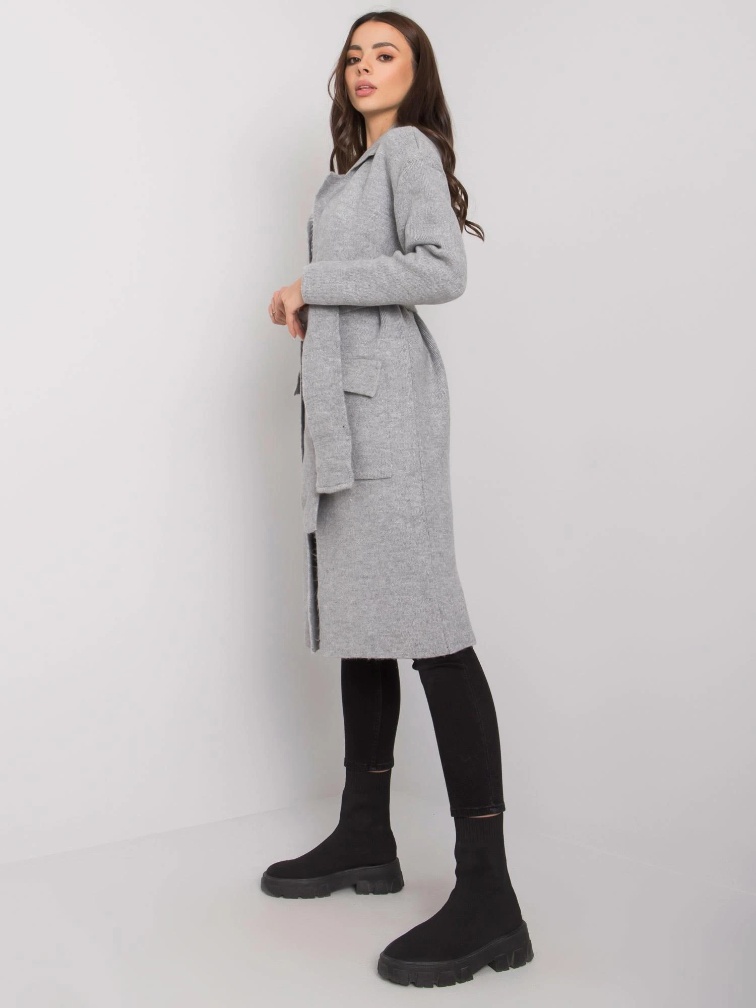 Rue Paris Kardiganas moterims -LC-SW-844.33X-pilka
