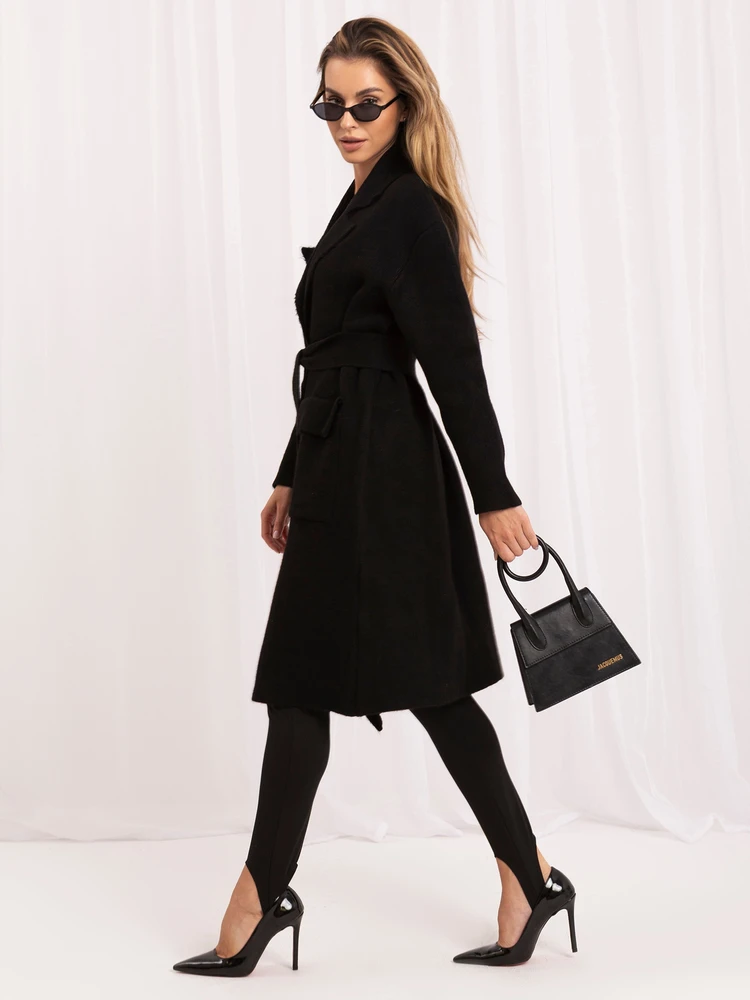 Rue Paris Kardiganas moterims -LC-SW-844.33X-juodas