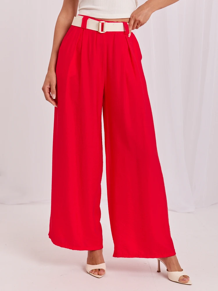 Rue Paris Kelnės-IT-SP-10358.16-raudona