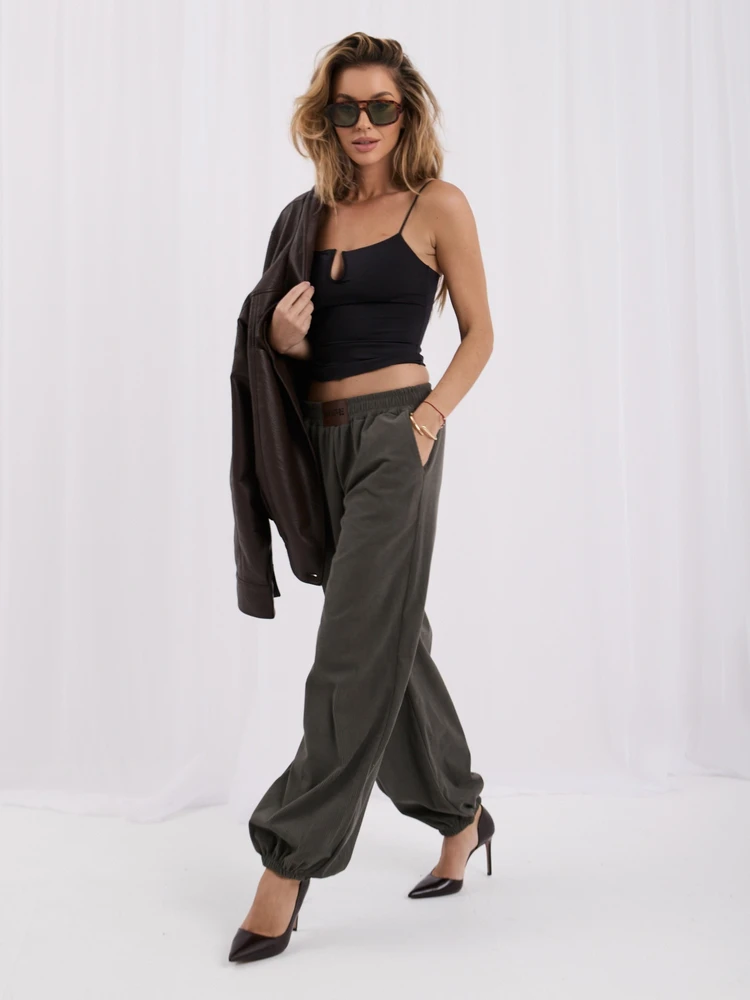 Rue Paris Kelnės-IT-SP-10603.50-khaki