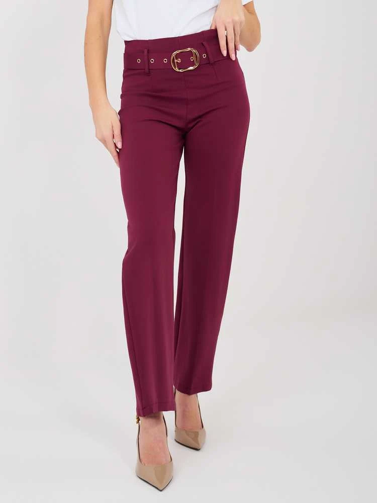 Rue Paris Kelnės-IT-SP-FL7371.93-ciemny raudona