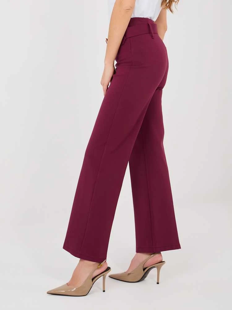 Rue Paris Kelnės-IT-SP-FL7371.93-ciemny raudona