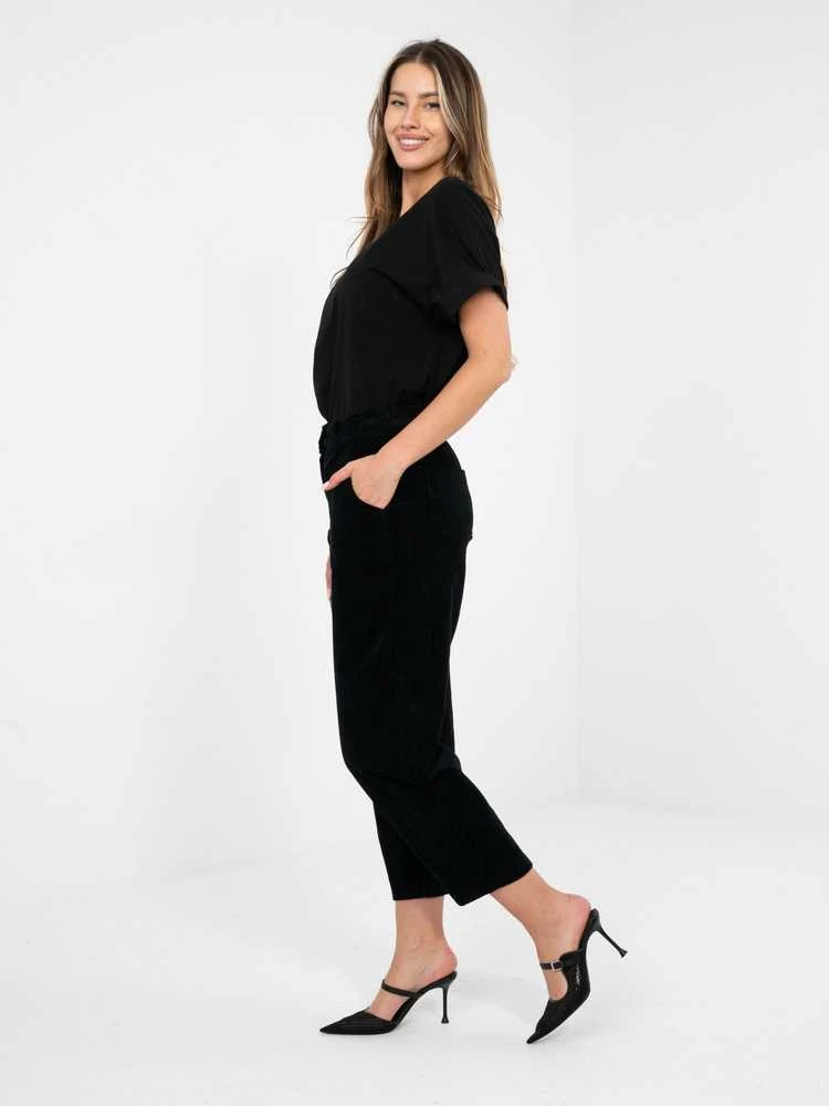 Rue Paris Kelnės-IT-SP-FL8916.80-juoda