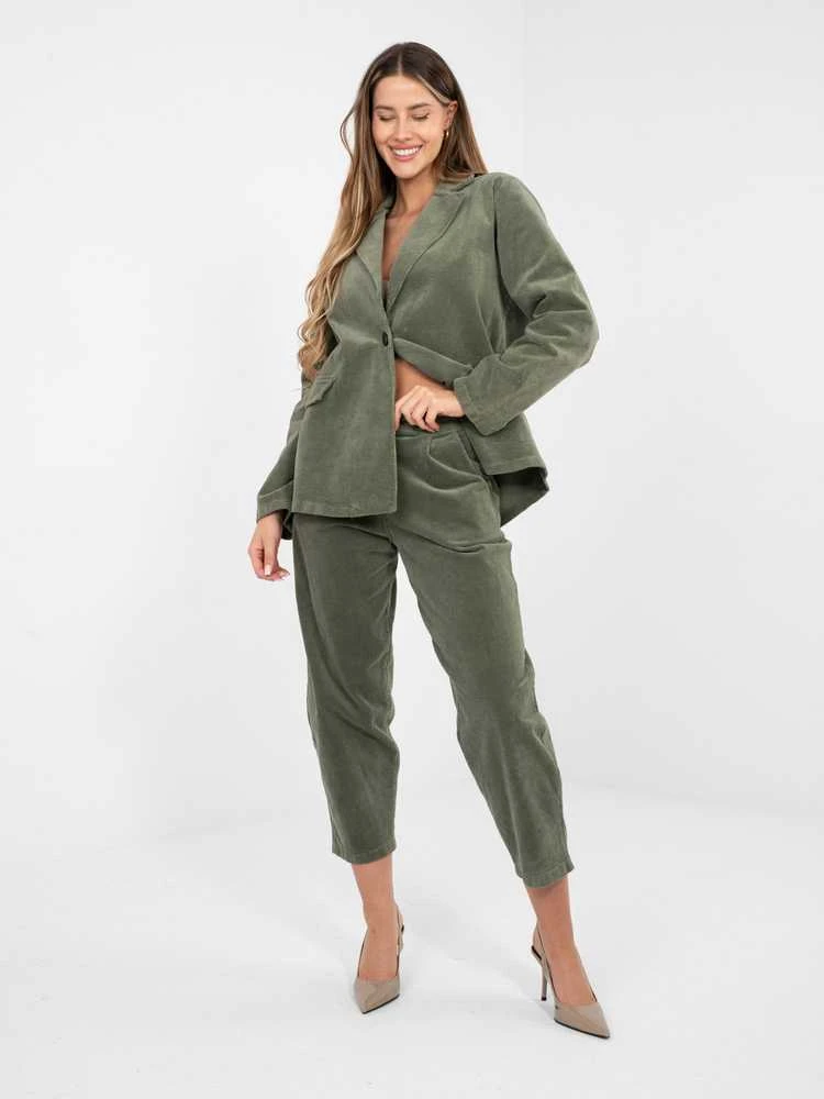 Rue Paris Kelnės-IT-SP-FL8916.80-khaki