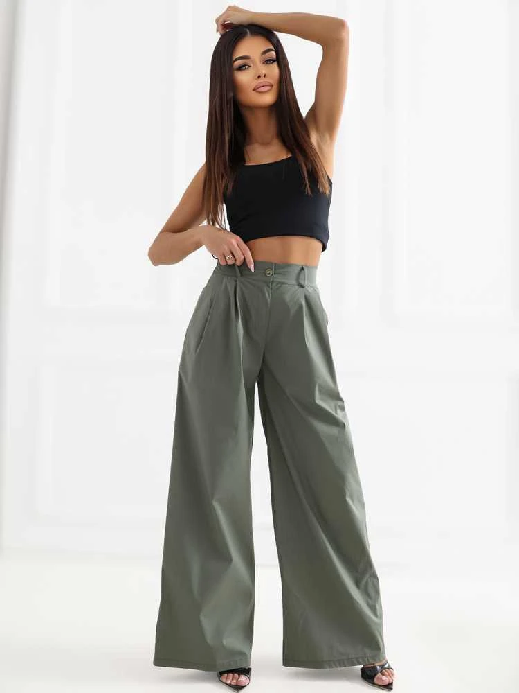 Rue Paris Kelnės-IT-SP-FL9006.92-khaki
