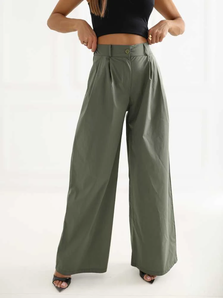 Rue Paris Kelnės-IT-SP-FL9006.92-khaki