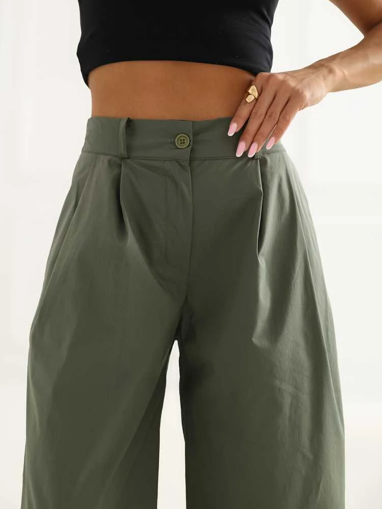 Rue Paris Kelnės-IT-SP-FL9006.92-khaki