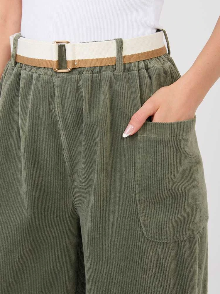 Rue Paris Kelnės-IT-SP-FL9665.14-khaki