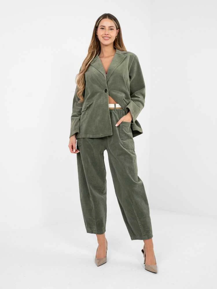 Rue Paris Kelnės-IT-SP-FL9665.14-khaki
