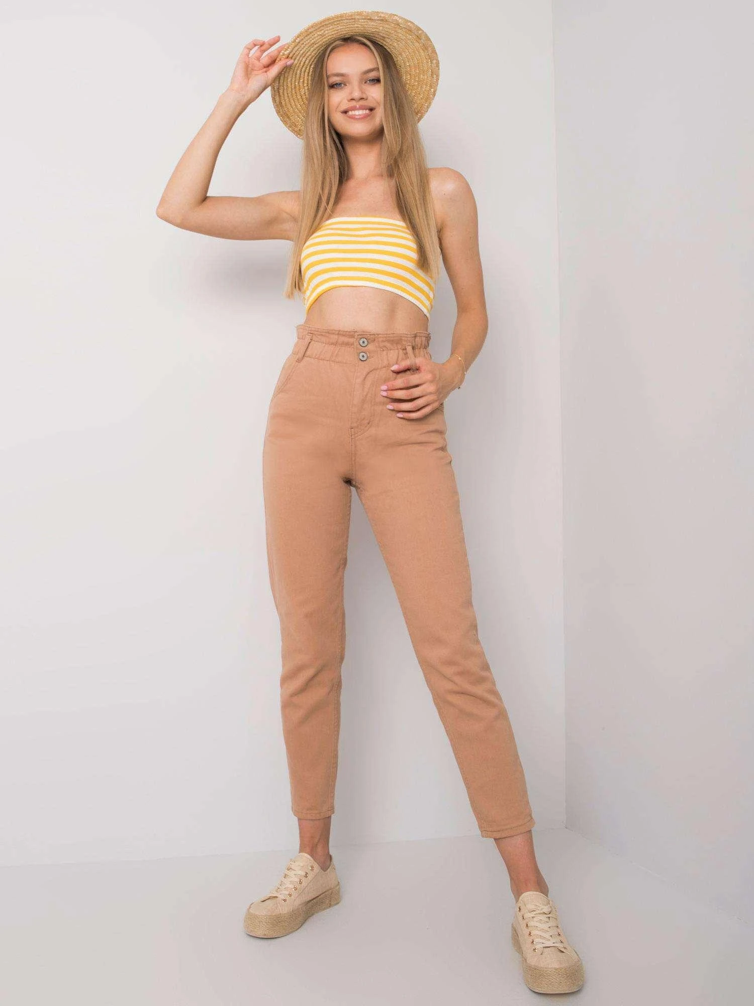 Rue Paris Džinsinės kelnės-336-SP-2141.32P-camel
