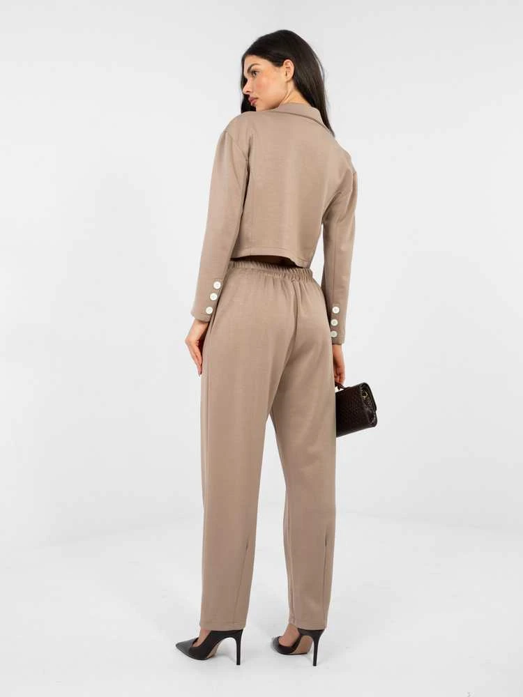 Rue Paris Kostiumėlis moterims-IT-KMPL-22255.70-ciemny bezowy