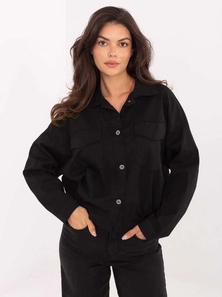 Rue Paris Koszula-IT-KS-FL9273.86-juoda