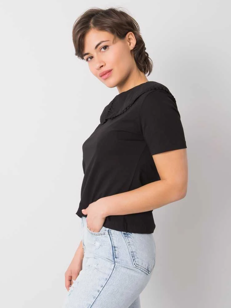 Rue Paris Marškinėliai-157-TS-6475.91-juodi