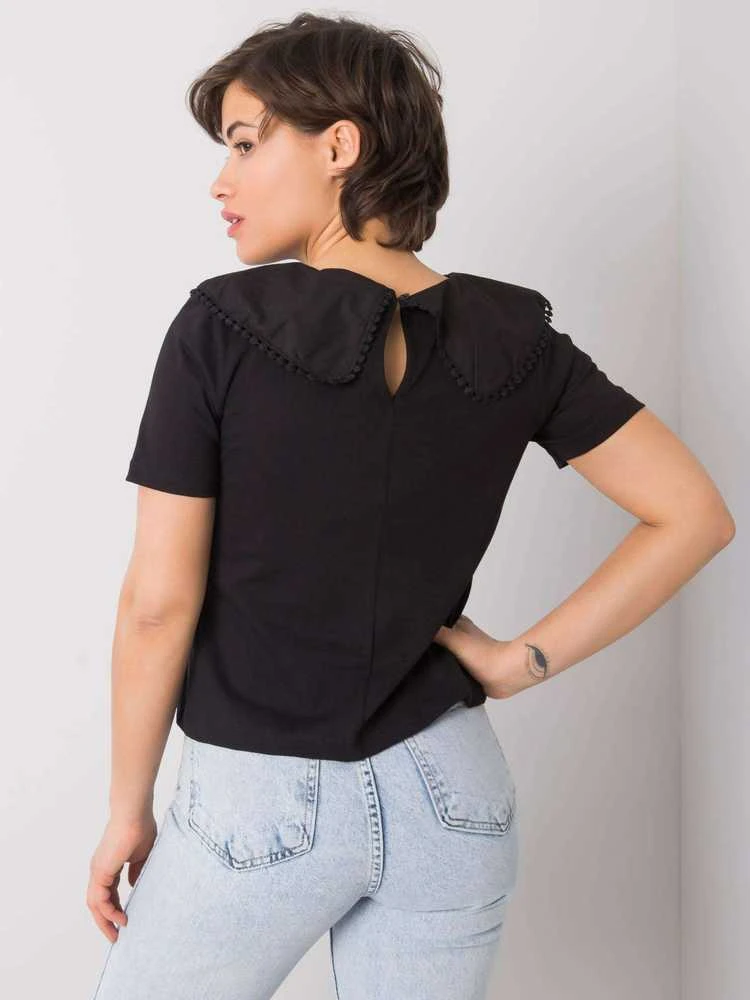 Rue Paris Marškinėliai-157-TS-6475.91-juodi