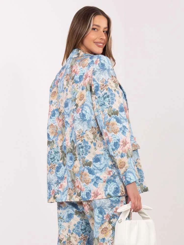 Rue Paris Švarkas moterims IT-MA-FL8932.60-šviesiai mėlyna