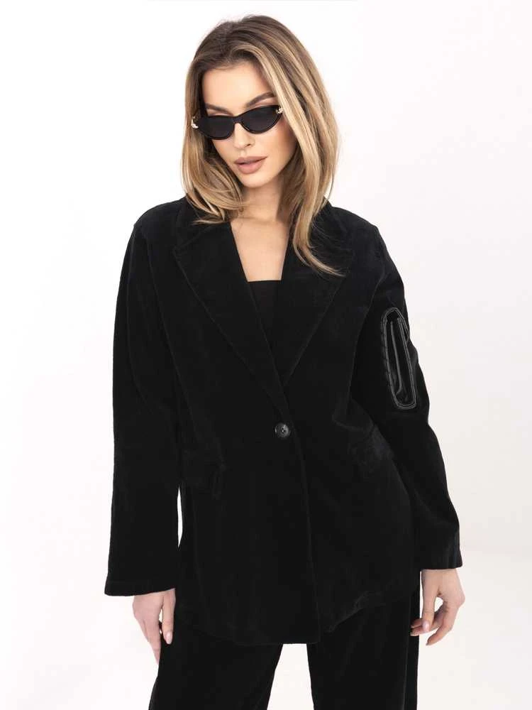 Rue Paris Švarkas moterims -IT-MA-FL9958.90-juoda