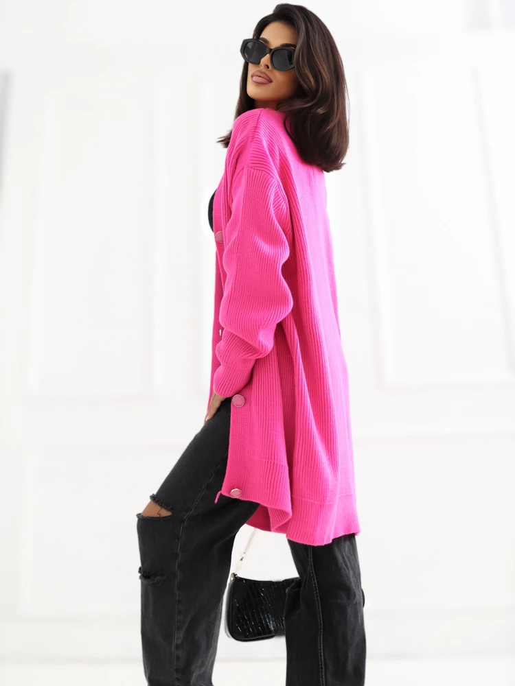 Rue Paris Megztinis-LC-SW-0267.06X-fluo rožinis