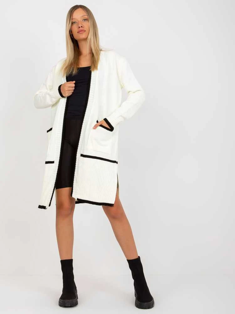 Rue Paris Megztinis-LC-SW-0340.42P-baltas ir juodas