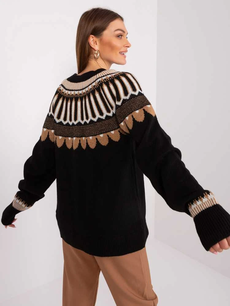 Rue Paris Megztinis-LC-SW-0342.06X-juodas