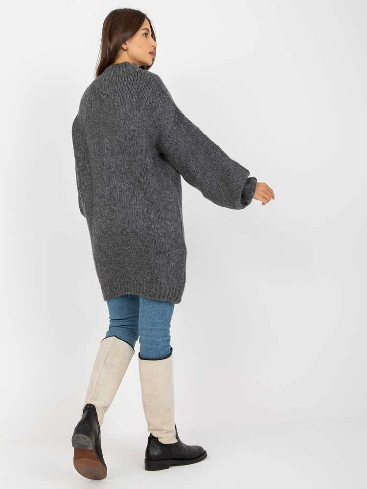 Rue Paris Megztinis-LC-SW-3018.97P-tamsiai pilkas