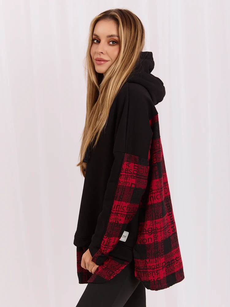 Rue Paris Megztinis-RV-BL-7312.14-juoda-raudona