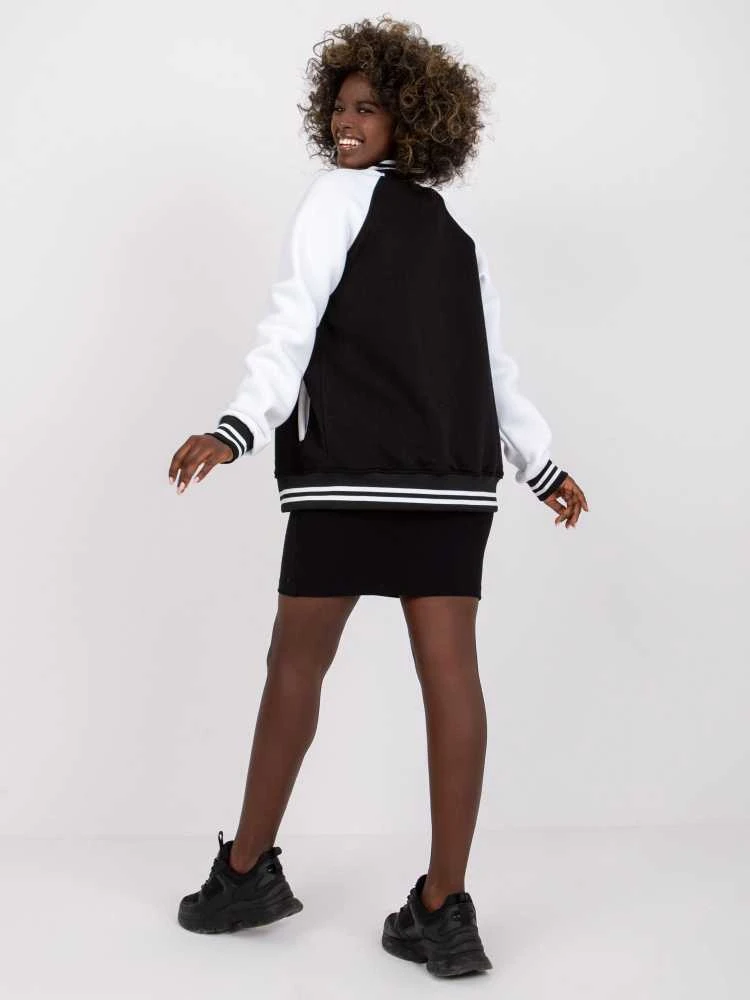 Rue Paris Megztinis-RV-BL-7351.28X-juodai baltas