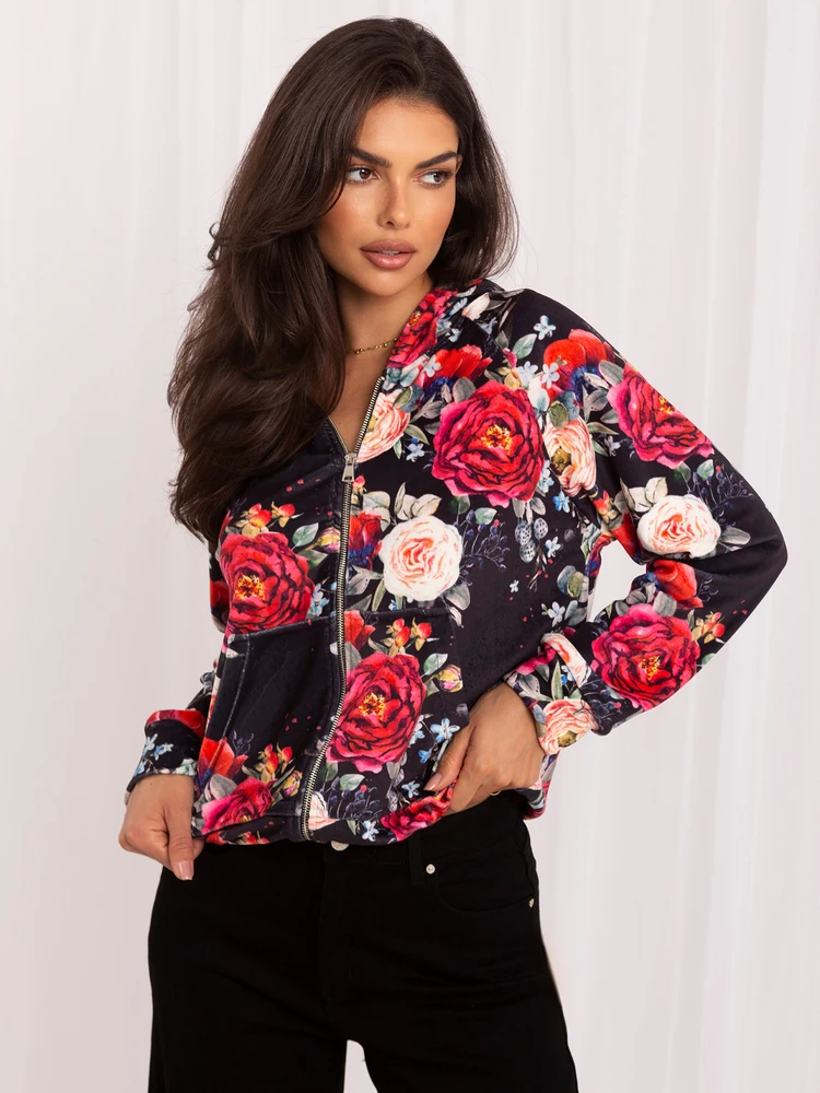 Rue Paris Megztinis-RV-BL-8143.83P-juoda-raudona