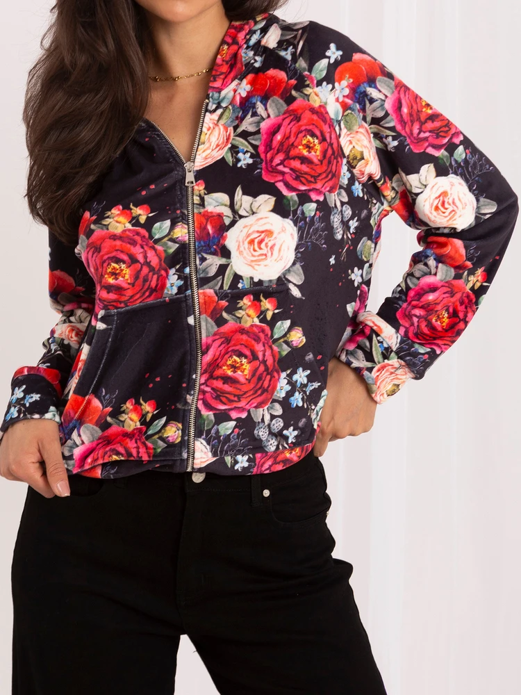 Rue Paris Megztinis-RV-BL-8143.83P-juoda-raudona