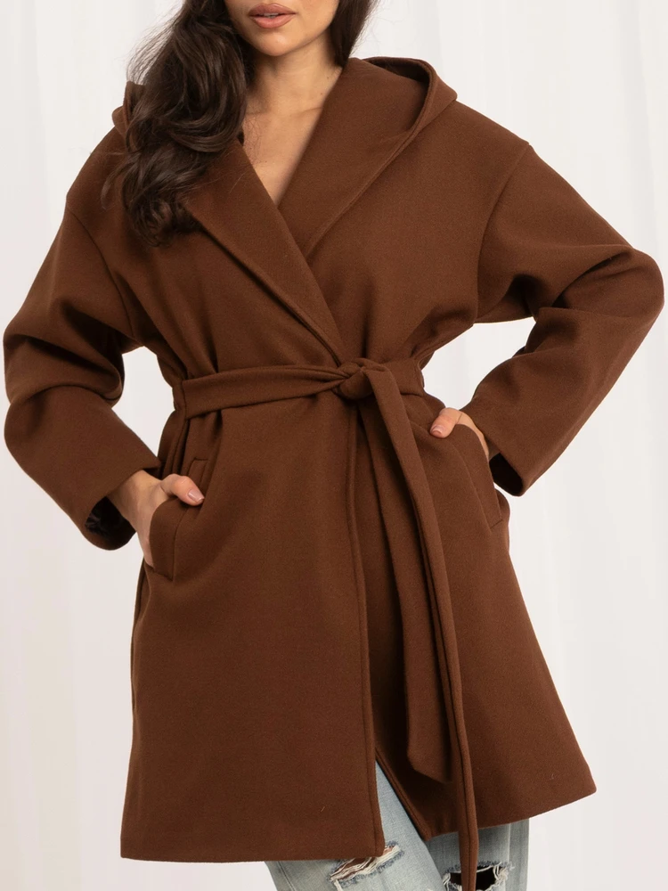 Rue Paris Paltas moterims IT-PL-A9587.00 rudos spalvos