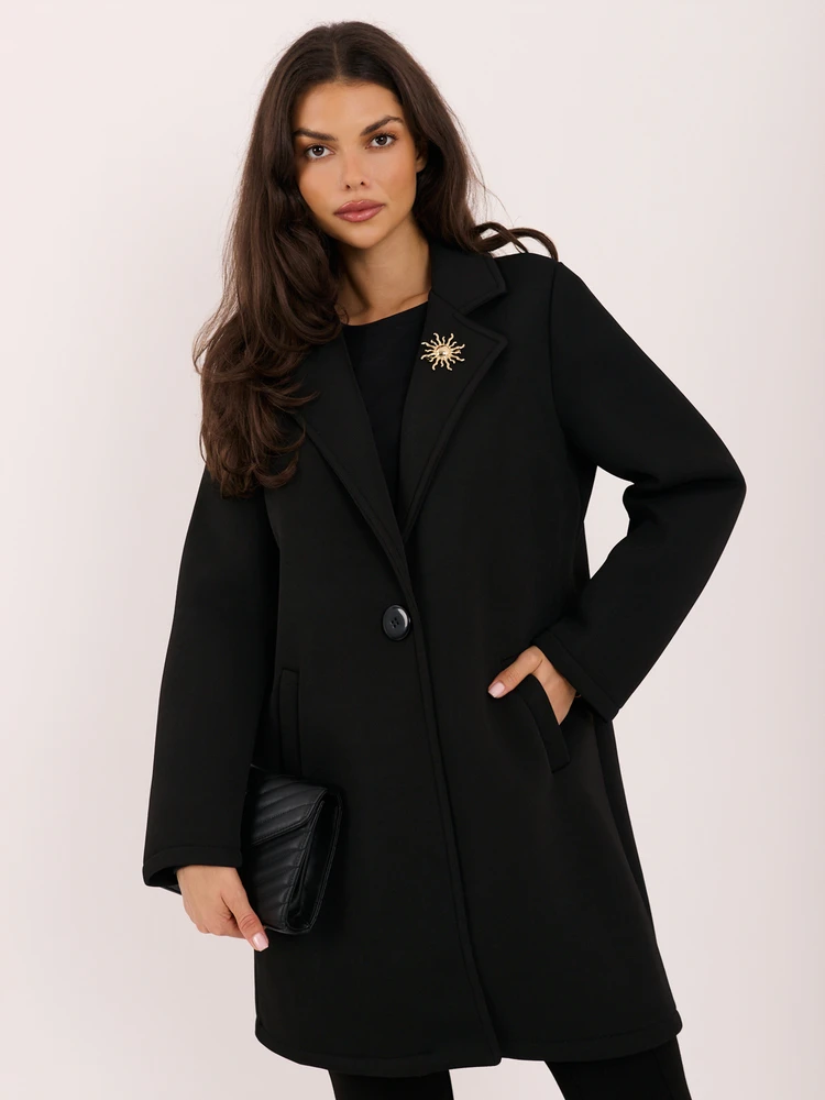 Rue Paris Paltas moterims IT-PL-FL8153-1.06 juodos spalvos