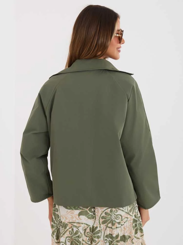 Rue Paris Płaszcz-IT-KR-FL8897KSM.00-khaki