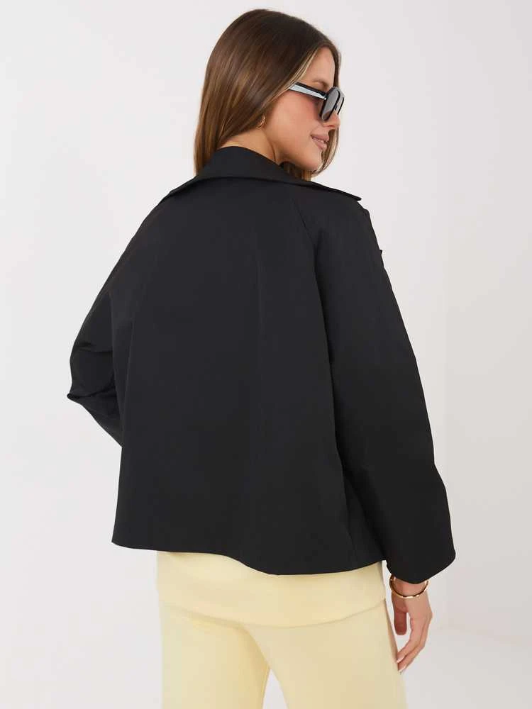 Rue Paris Płaszcz-IT-KR-FL8897KSM.02-juoda