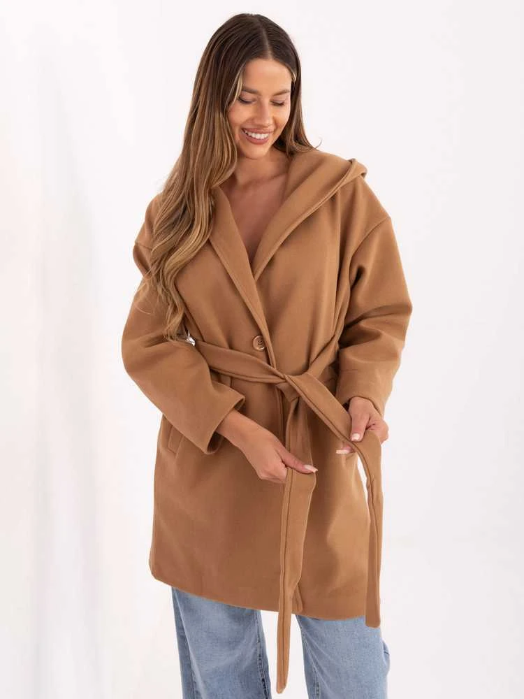 Rue Paris Paltas moterims IT-PL-A9587.00-camelowy