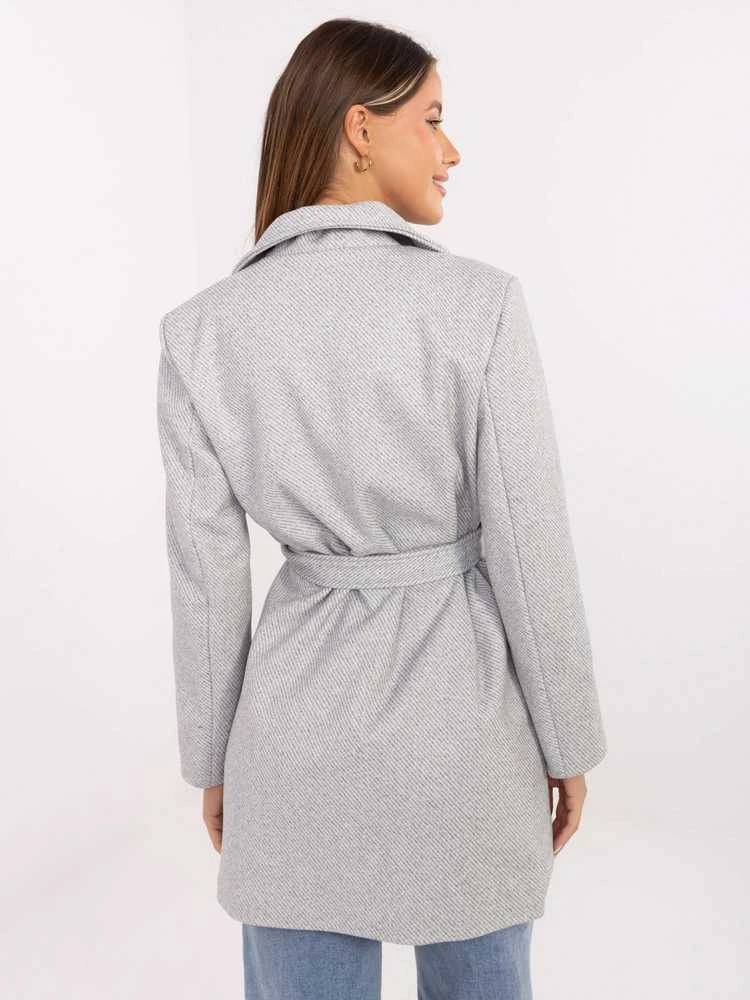 Rue Paris Paltas moterims -IT-PL-A9590.85-jasny pilka